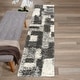 preview thumbnail 33 of 54, World Rug Gallery Distressed Modern Boxes Plush Shag Area Rug