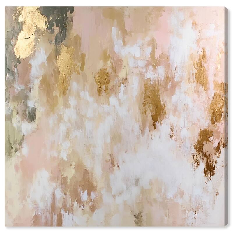 Golden Glimmer Gesture III Canvas by Art Remedy, Gallery Wrapped - 40" x 40"