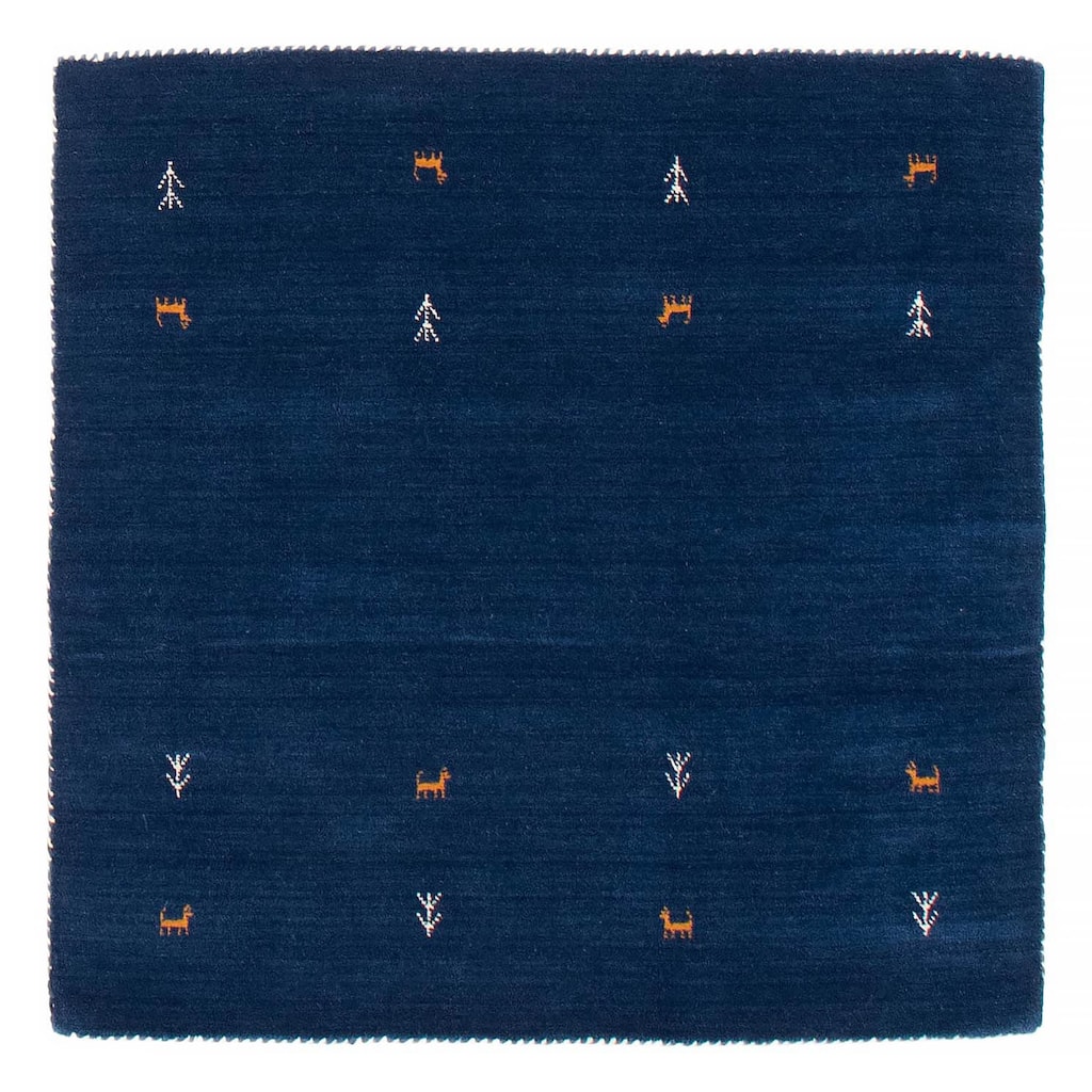 Kashkuli Gabbeh Navy Rug 3'11" x 3'11" - 3'11 x 3'11