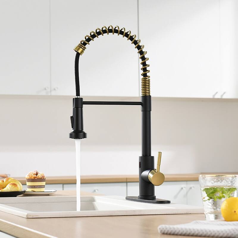Touchless Stainless Steel 2-Function Pull-out Kitchen Sink Faucet