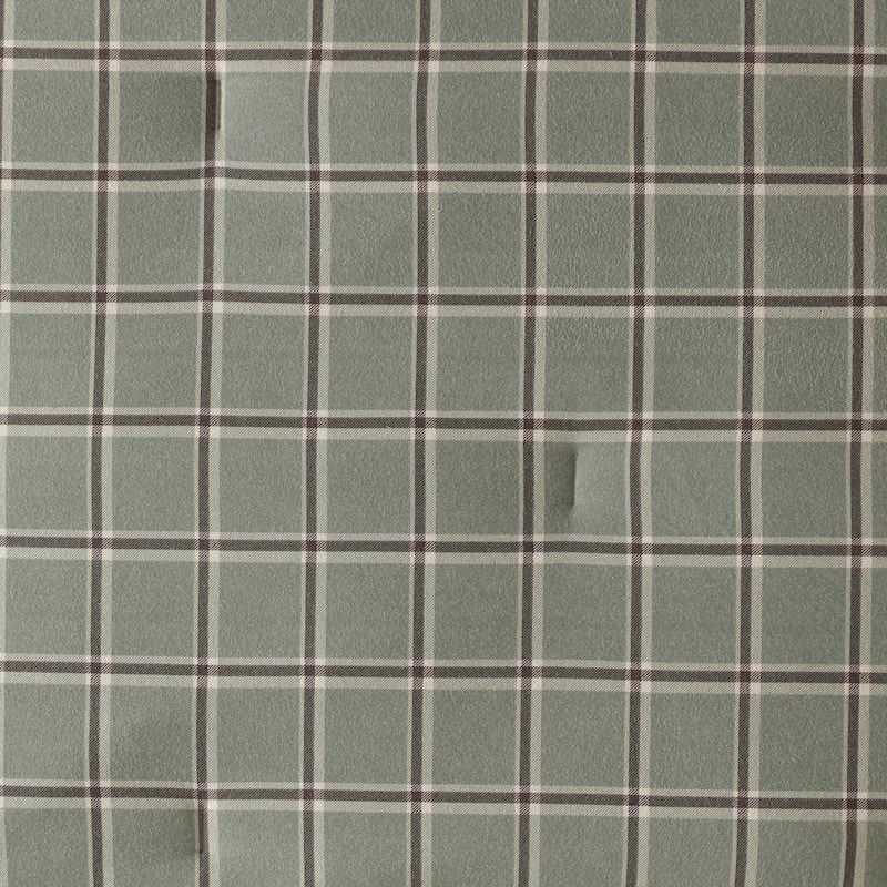 Eddie Bauer Alpine Plaid Cotton Flannel Green Comforter Set