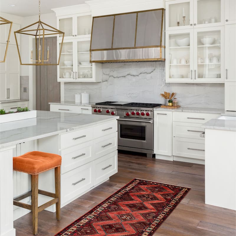 ECARPETGALLERY Hand-knotted Andelz Copper Wool Rug - 3'7 x 10'6