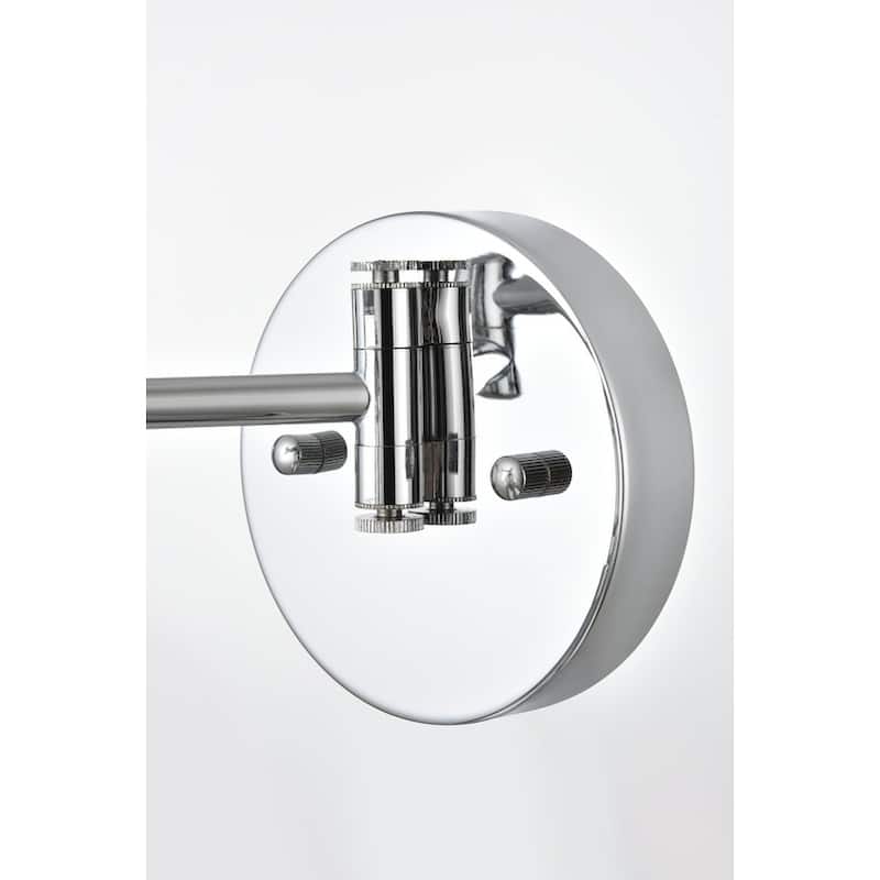 Dabe 1 Light Black and Clear Swing Arm Wall Sconce