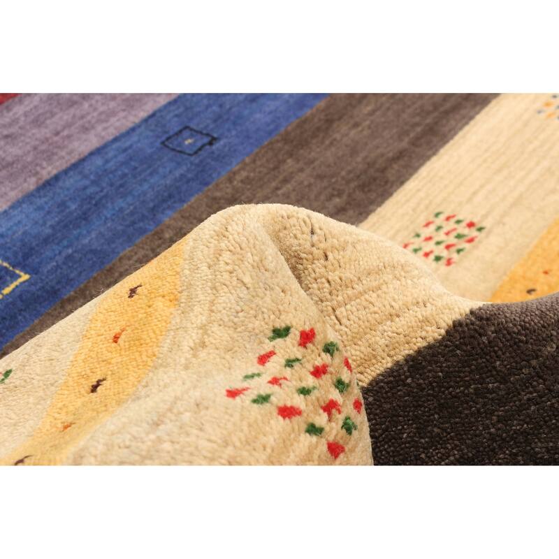 ECARPETGALLERY Hand Loomed Kashkuli Gabbeh Multi Color Wool Rug - 2'11 x 4'9