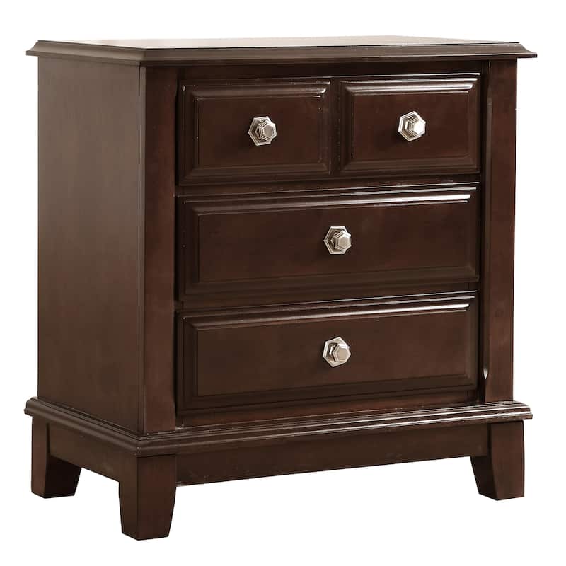 Rattan End table with drawer, Modern nightstand, side table for living room, bedroom,natural - Beige