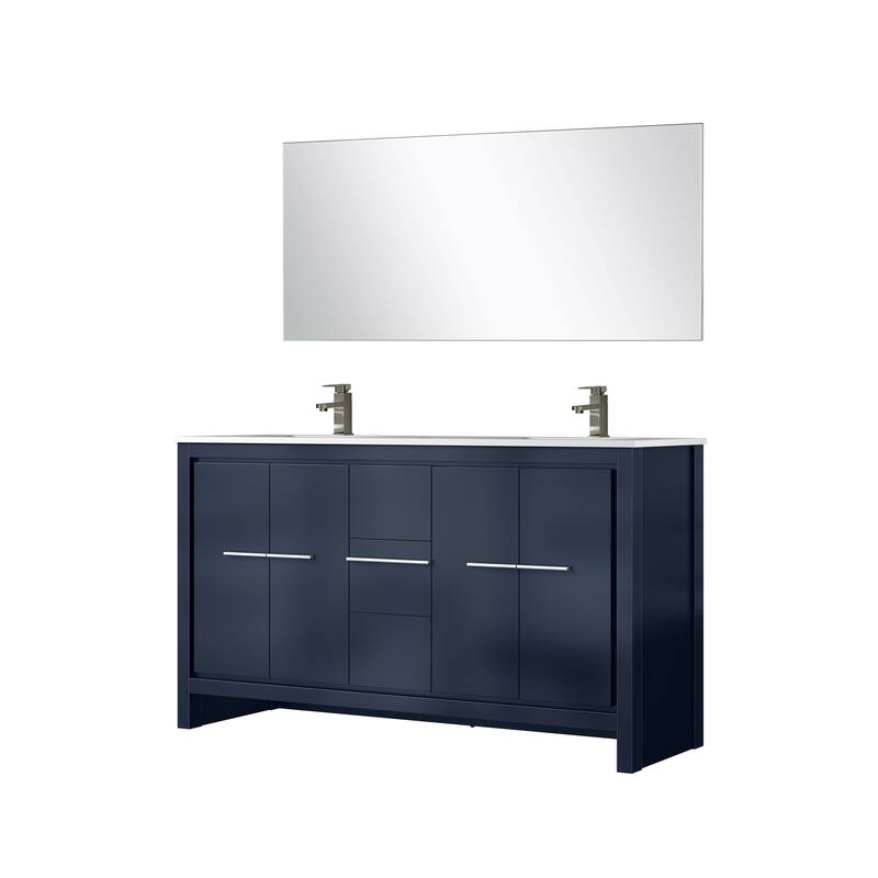 Lafarre Bath Vanity with Quartz Top, Sink, Mirror and Chrome Faucet
