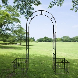 Garden Arch Trellis Climbing Plants Support Arch Wedding Outdoor Arch ...