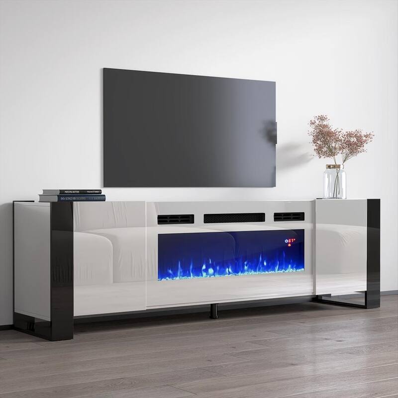 Woody WH-EF Electric Fireplace 77" TV Stand
