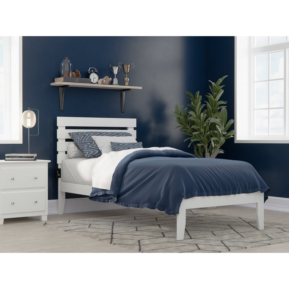Oxford Platform Bed with USB Charger