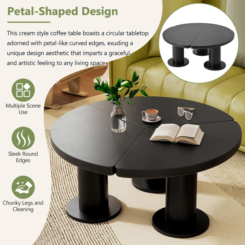 Round Petal Shaped Coffee Table