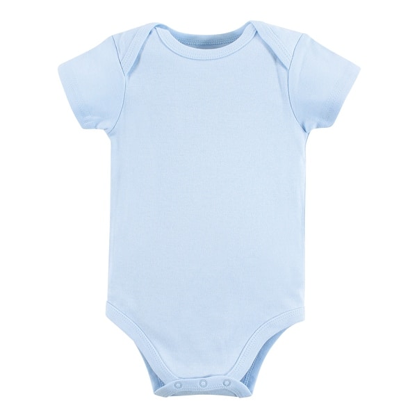 slide 1 of 1, Luvable Friends Baby Boy Cotton Bodysuits 1pk, Blue 18-24 Months - Blue Short-Sleeve