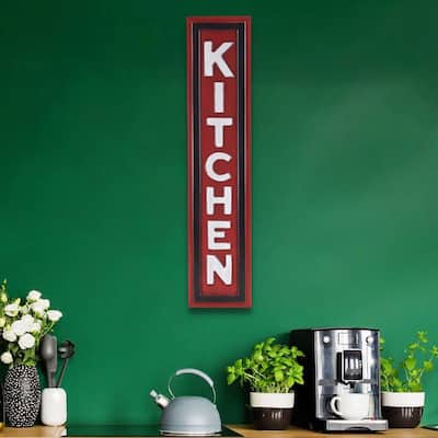 Red Metal Kitchen Wall Sign