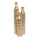 Set of 3 Contemporary Glam Gold Iron Vases