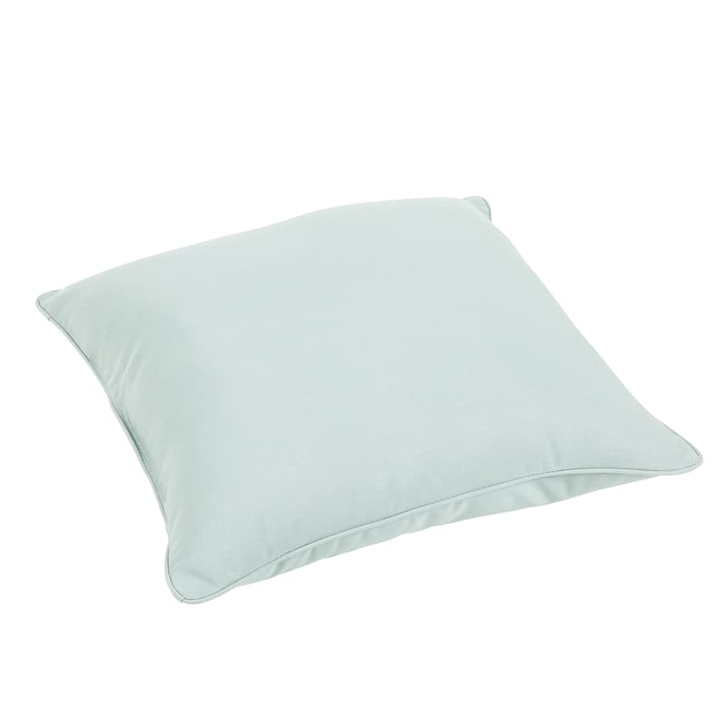 Nyles Sunbrella Spa Blue Indoor/ Outdoor 26 Inch Corded Floor Pillow