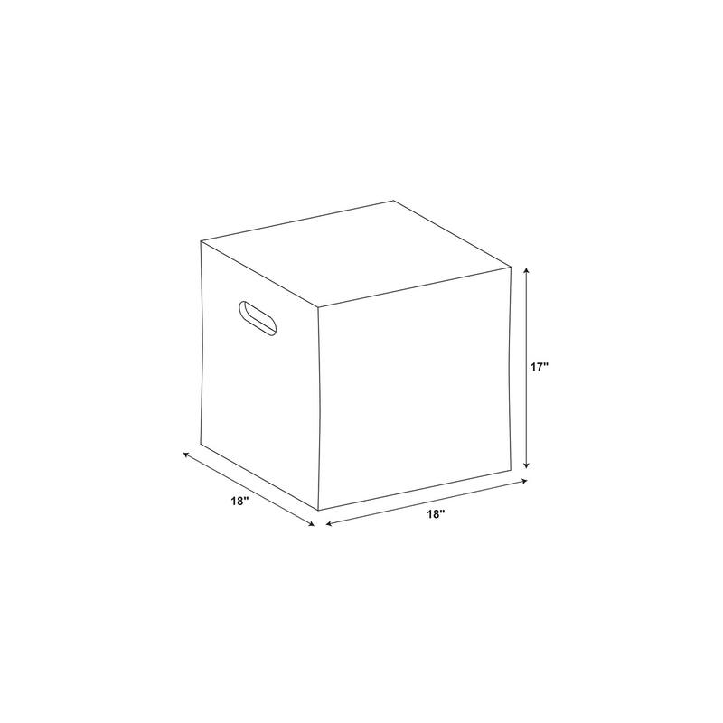 Hagen Rustic Square Wood Crate Side Table