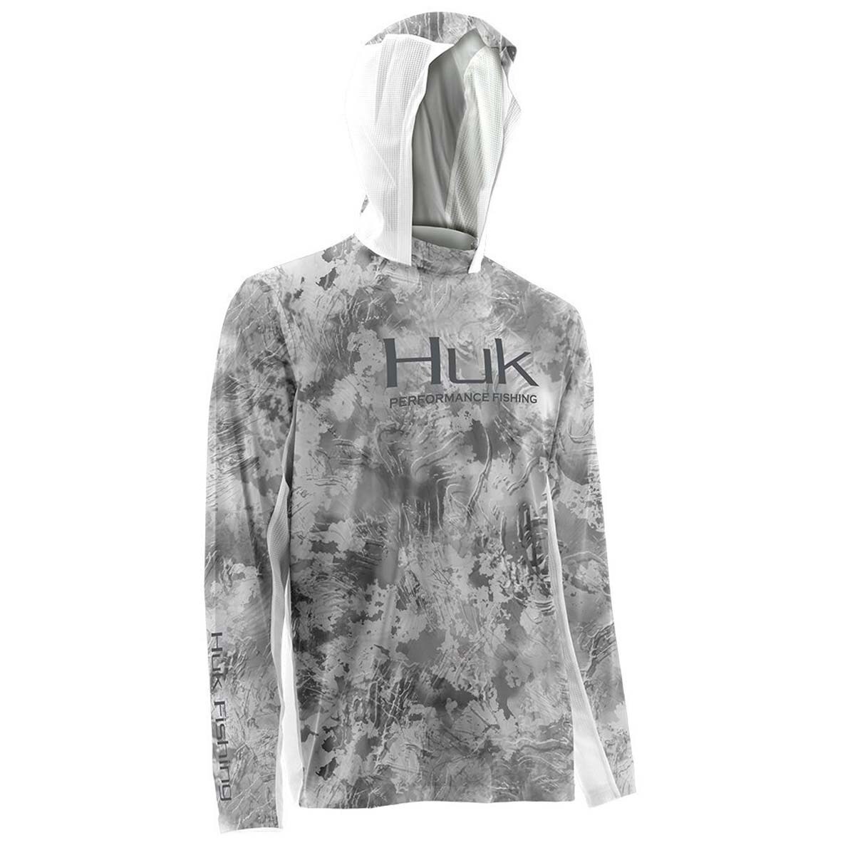 huk long sleeve hooded shirt