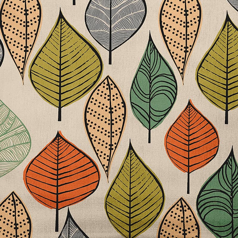 Autumn Leaves Decorative Throw Pillow - 20" x 20" - Muted Gold
