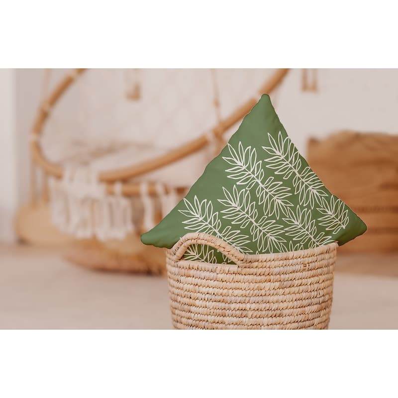 Leafy Branch Decorative Throw Pillow