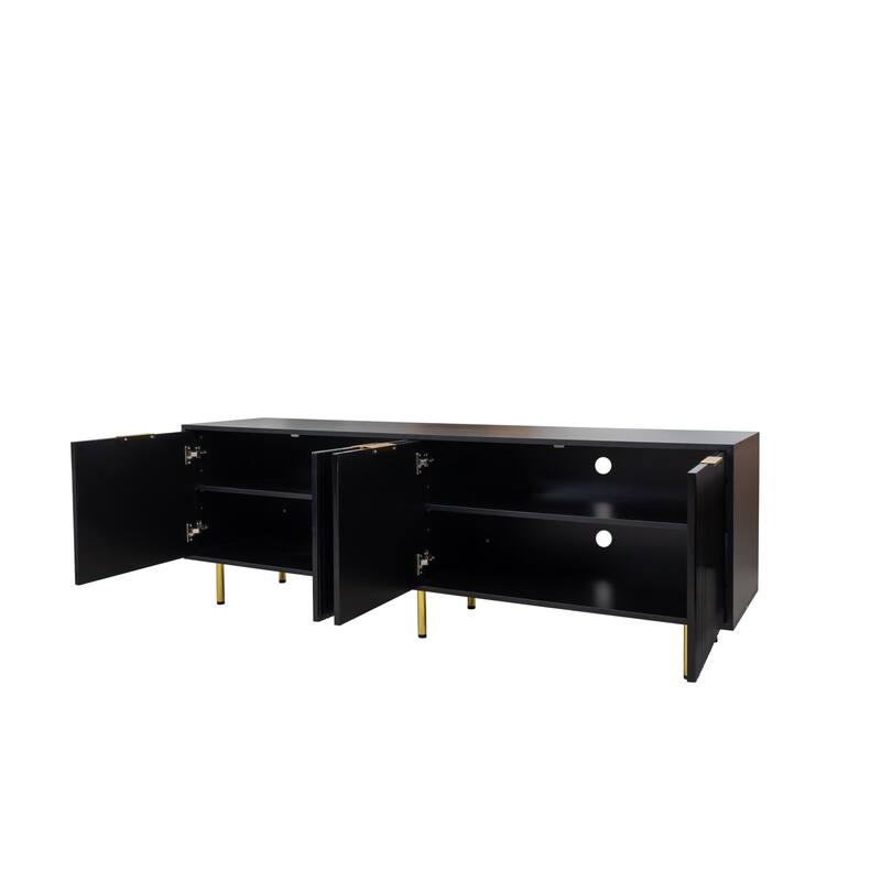 GDF Studio - Dave Modern Entertainment TV Stand with 4 Spacious Drawers and Storage - 70.86