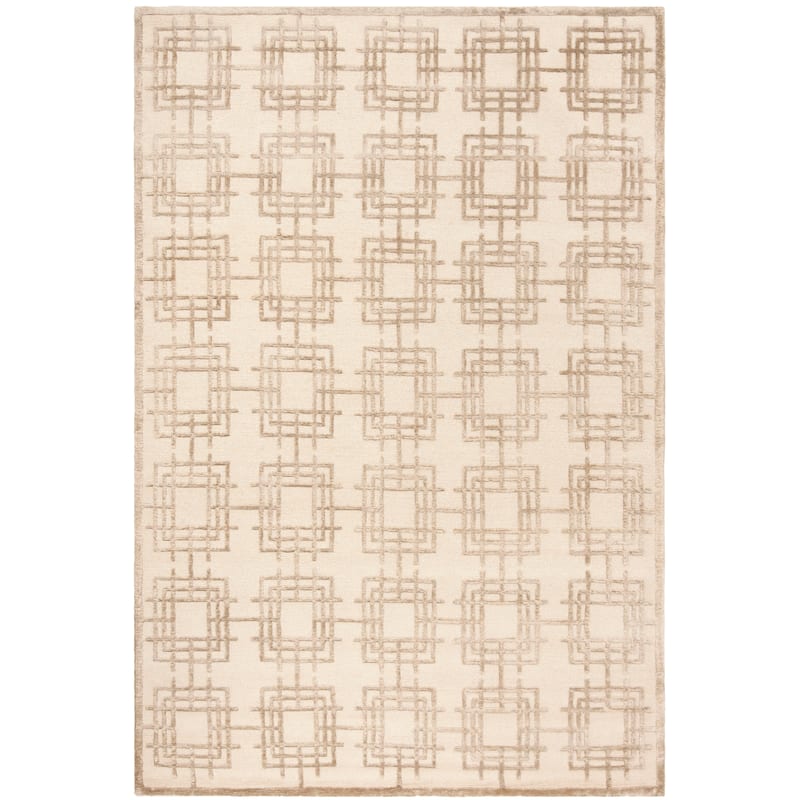 SAFAVIEH Couture Hand-knotted Morta Wool/ Silk Rug - 6' x 9' - Ivory