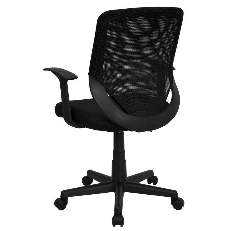 Mid-Back Mesh Tapered Back Swivel Task Office Chair with T-Arms