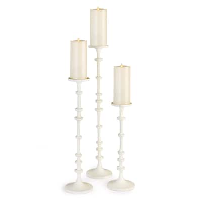 Abacus Candle Stands, Set Of 3 - N/A