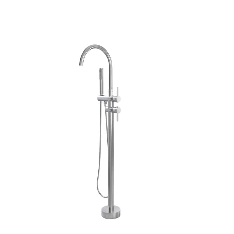 Floor Mount Bathtub Faucet Freestanding Tub Filler High Flow Shower Faucets with Handheld Shower