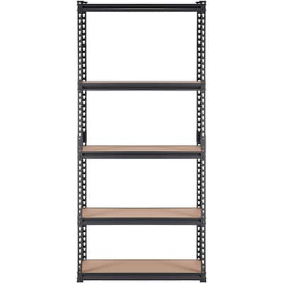 Storage Shelving Unit, 5-Tier Adjustable, 2000 lbs Capacity, Heavy Duty Garage Shelves Metal Organizer Utility Rack, Black
