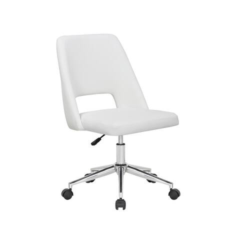 Porthos Home Krew Office Chair, PU Leather Upholstery, Roller Wheels