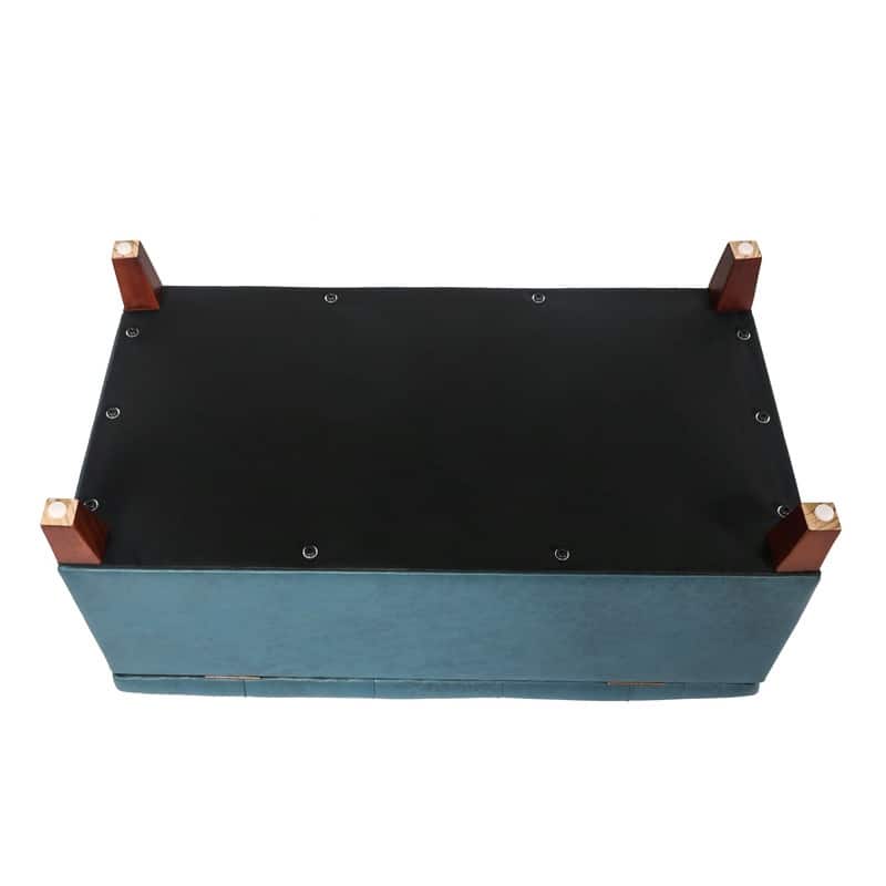 Adeco Storage Ottoman Bench Rectangular PU Leather Assembly Required