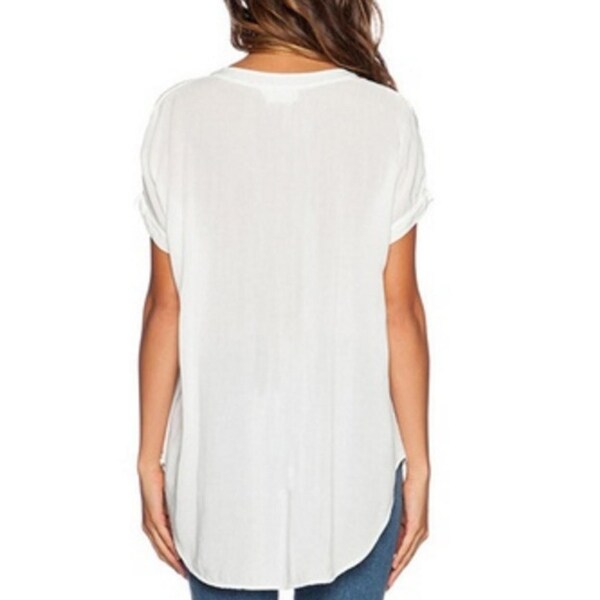 plus size white v neck