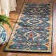 SAFAVIEH Handmade Heritage Knot Traditional Oriental Wool Rug - 2'3" x 8' Runner - Navy/Multi