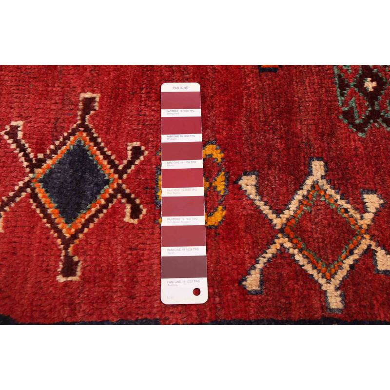 ECARPETGALLERY Hand-knotted Melis Dark Red Wool Rug - 4'0 x 7'2