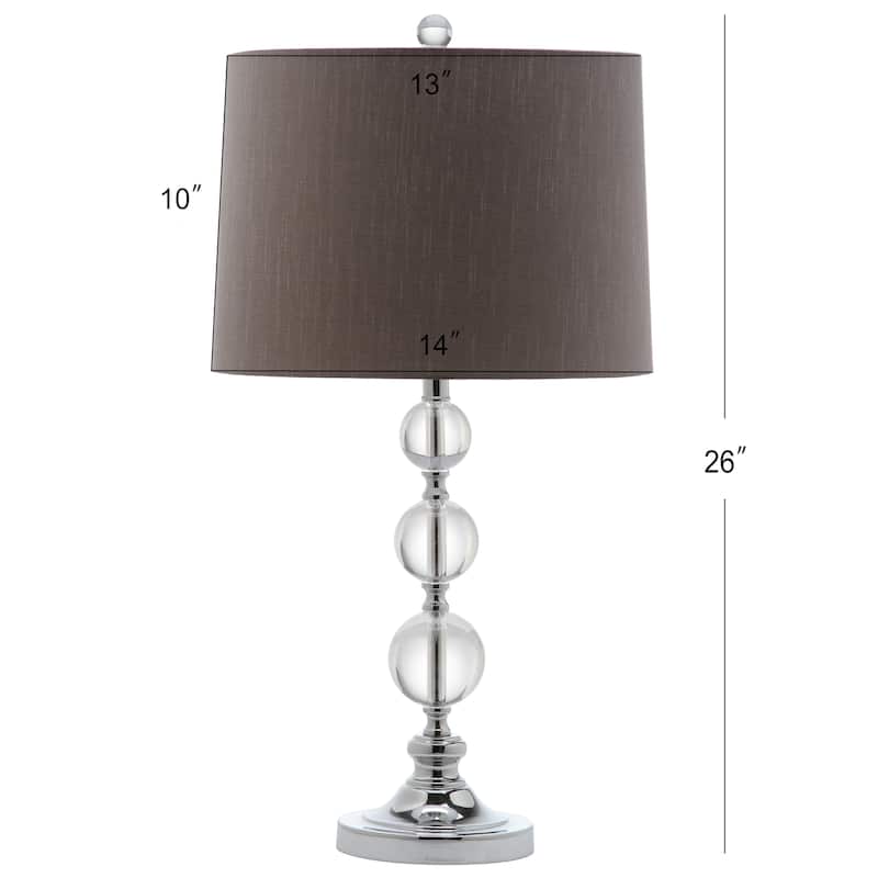 SAFAVIEH Lighting 27-inch Keeva Clear Crystal Table Lamp (Set of 2). - 14" W x 14" D x 27" H