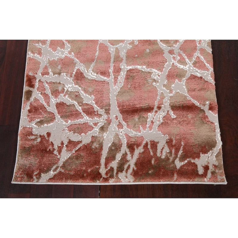 Abstract Transitional Turkish Oriental Rug Contemporary Carpet