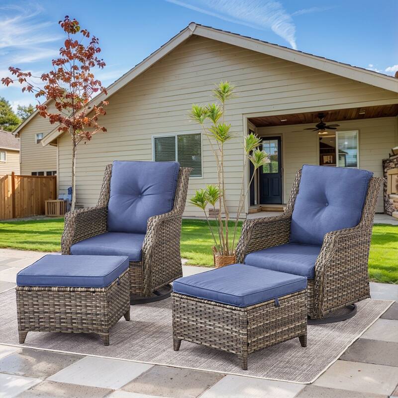 Gymojoy Outdoor Wicker Furniture Set with Cushions All-Weather PE Rattan