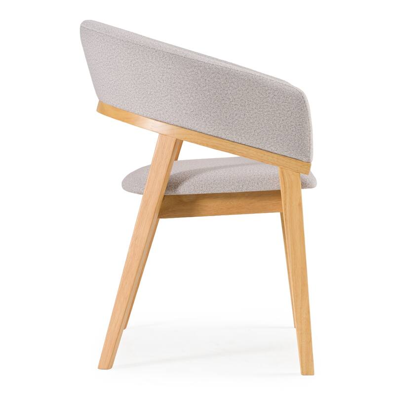 Modrest Truman Mid-Century Modern Grey & Natural Oak Dining Chair