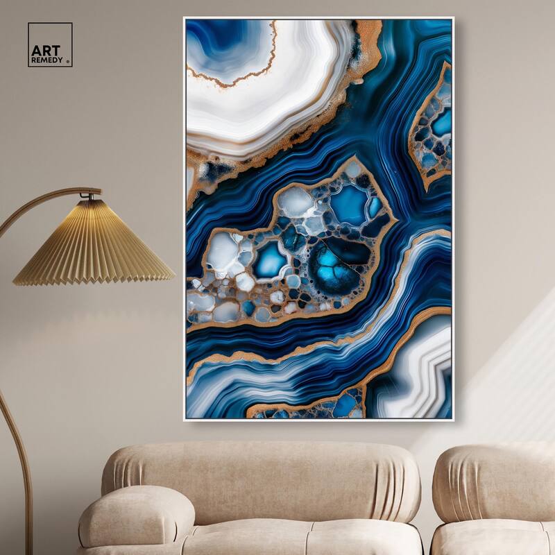 Azure Alveoli I Canvas by Art Remedy