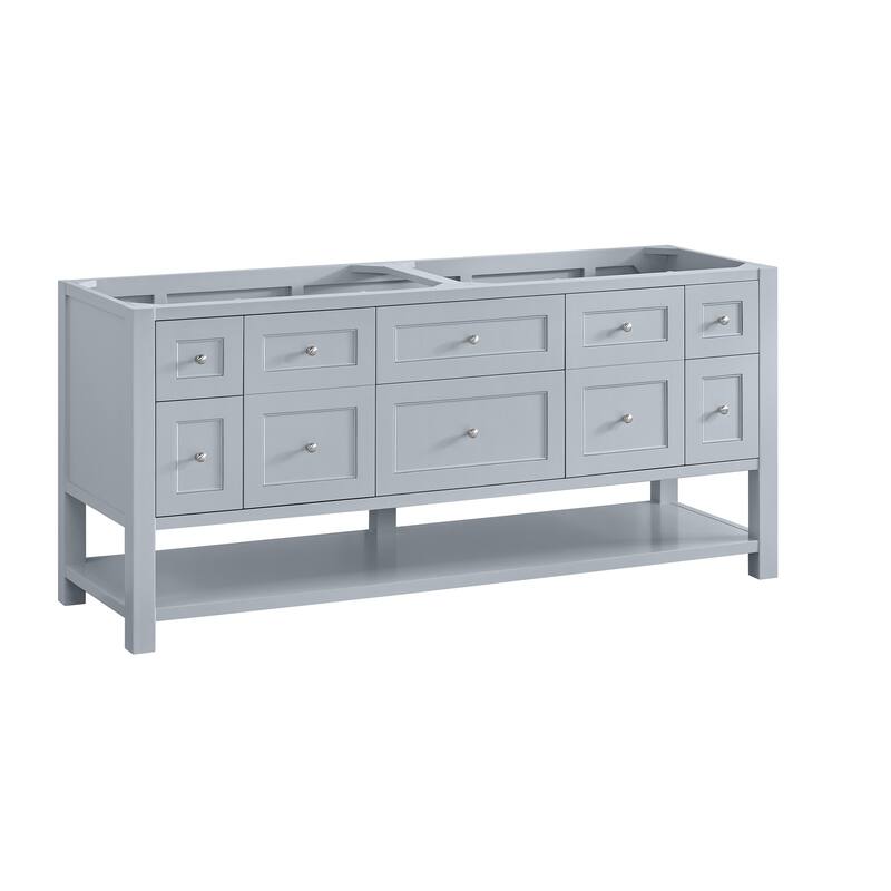 Breckenridge 72" Double Vanity, Serenity Blue - 72D - No, Top