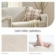 preview thumbnail 7 of 62, HULALA HOME Adika 51"W Farmhouse Striped Linen Upholstered Loveseat with Solid Wood Spindle Legs