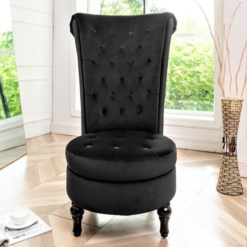 Gosser 20" Wide Velvet High Back Vanity Chair