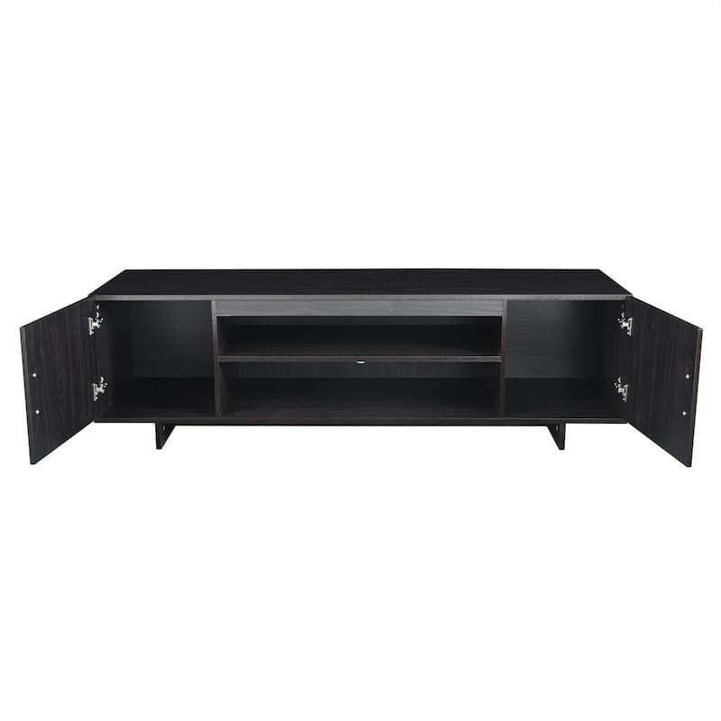 Modern TV Stand Media Entertainment Center for TV's up To 65" with Storage Cabinet - 60" x 16" x 17.5" (L x W x H)