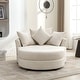 preview thumbnail 58 of 57, Roomfitters Modern 360° Swivel Barrel Chair with Hidden Storage Ottoman, Chenille Upholstery and Four Pillows