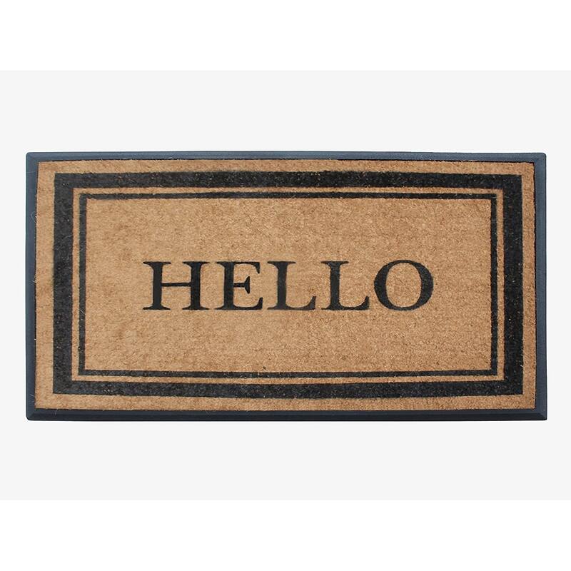 A1HC Natural Coir & Rubber Door Mat, 30x48, Thick Durable Doormats for Outdoor Entrance - Markham Hello
