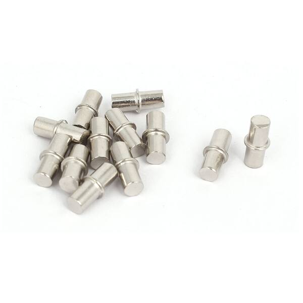 Wardrobe Shelf Support Pins Studs Pegs Silver Tone 6mmx17mm