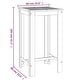 preview thumbnail 6 of 13, vidaXL Bar Table Outdoor Pub Patio Counter Height Table Solid Wood Acacia