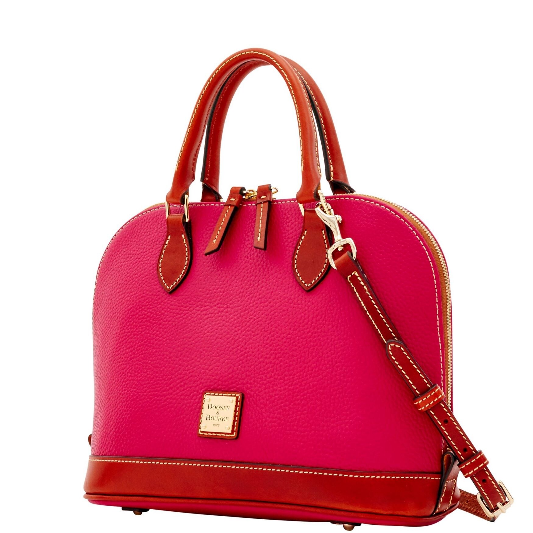 dooney and bourke pebble grain zip zip satchel