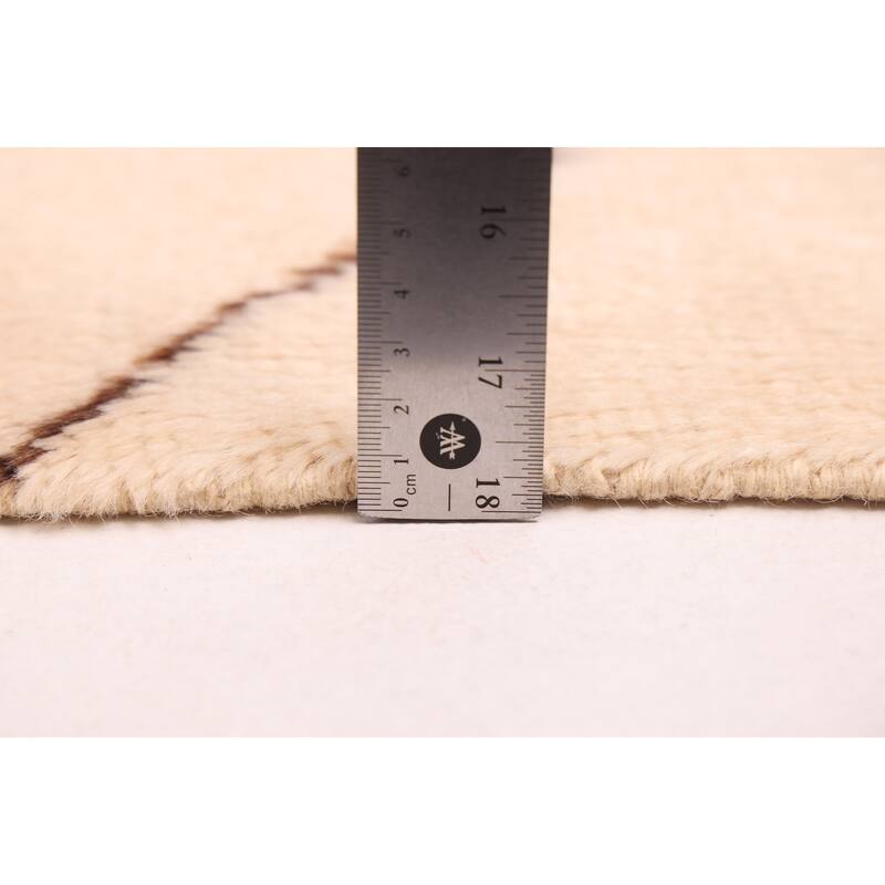 ECARPETGALLERY Hand-knotted Pak Finest Marrakesh Cream Wool Rug - 6'10 x 9'10