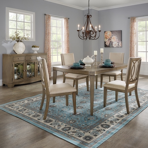 Fiona Antique Taupe Wood Extending Dining Set by iNSPIRE Q Classic