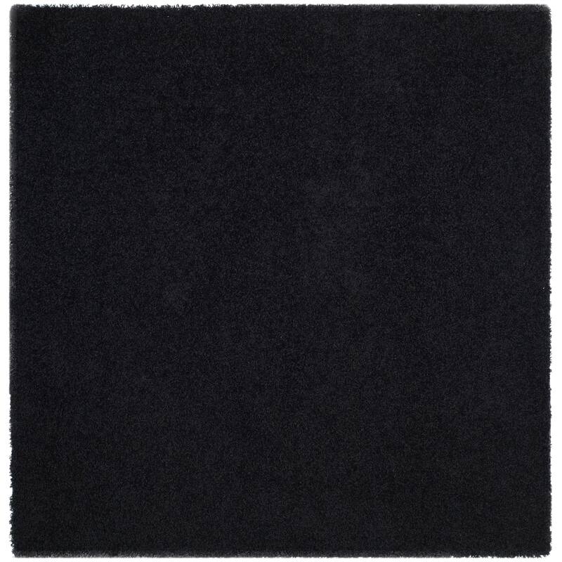SAFAVIEH Monterey Handmade Shag Area Rug - 5' x 5' Square - Black
